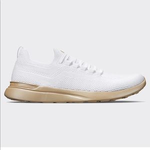 APL TechLoom Breeze Sneaker in White & Champagne